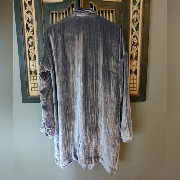 J Brand Gray Velvet Duster Jacket Size S - Picture 5 of 6